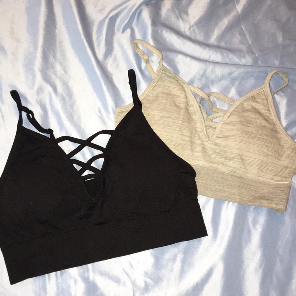 Two nobo sports bras gray and black sz L - Picture 1 of 2